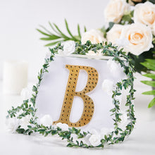 Rhinestone 6 Inch Gold Decorative Alphabet Letter B Stickers DIY Crafts