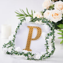Gold 6 Inch Decorative Rhinestone Alphabet Letter P Stickers DIY Crafts
