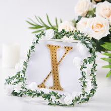 Gold 6 Inch Decorative Rhinestone Alphabet Letter X Stickers DIY Crafts