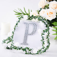 Silver 6 Inch Decorative Rhinestone Alphabet Letter P Stickers DIY Crafts