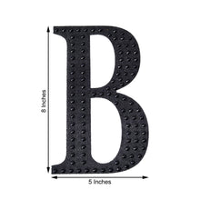 Decorative 8 Inch Black Rhinestone Alphabet Letter B Stickers 