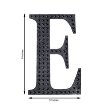 Decorative 8 Inch Black Rhinestone Alphabet Letter E Stickers 