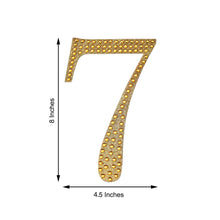 8inch Gold Decorative Rhinestone Number Stickers DIY Crafts - 7