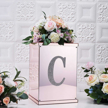 Create Stunning Decorations with Silver Rhinestone Alphabet 'C' Stickers