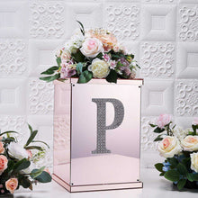 Silver 8 Inch Decorative Rhinestone Alphabet Letter P Stickers DIY Crafts