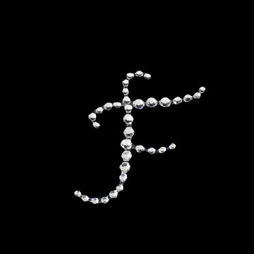 Clear Rhinestone Monogram Letter F Jewel Sticker - Sparkle and Shine in Every Project