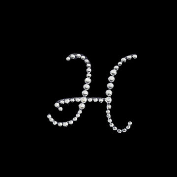 Clear Rhinestone Monogram Letter H Jewel Sticker: The Perfect Addition to Your Event Decor