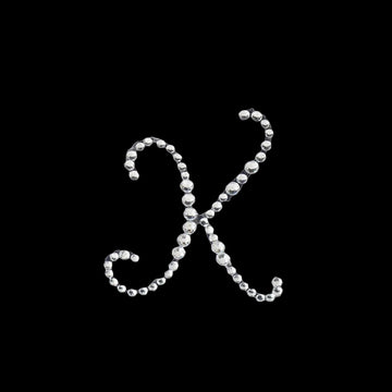 Clear Rhinestone Monogram Letter K Jewel Sticker - Perfect for Wedding and Party Decor