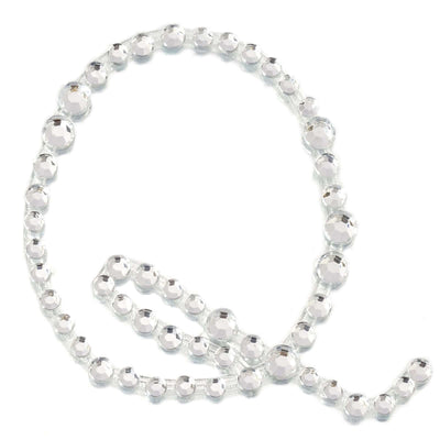 Crystal beaded necklace on white background