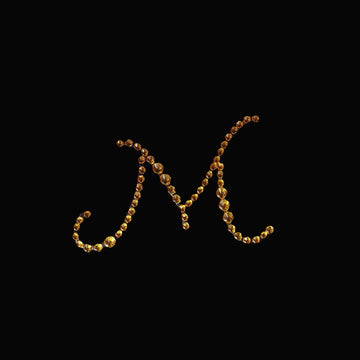 Add a Touch of Glamour to Your DIY Decor with Gold Rhinestone Monogram Letter Stickers