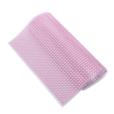 Pink rhinestone sheet roll for crafting and embellishments