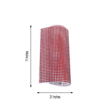 Red Rhinestone Diamond Self Adhesive Sticker Wrap Sheets 21 Inch x 11 Inch