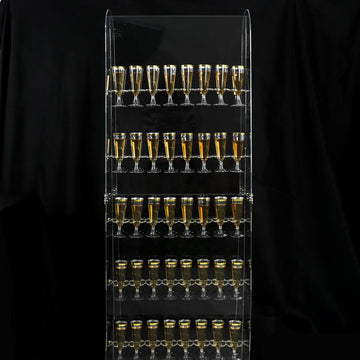 Effortlessly Organize Your Event with the Clear Acrylic Champagne Flute Holder
