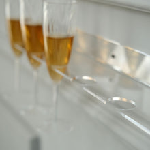 Clear Acrylic Wall-Mounted Wine Glass Rack 21 Inch
