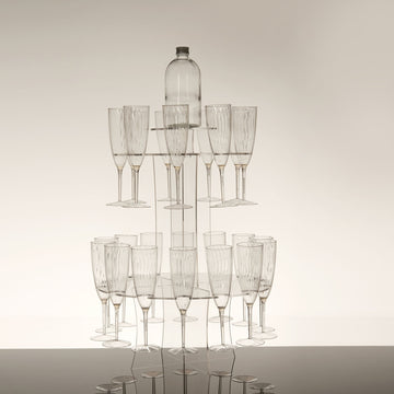 Stylish and Functional Clear Acrylic Flutes Stand