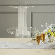Clear Acrylic Champagne Glass Tower 21 Inch