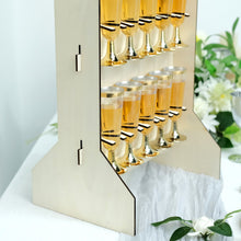 Rectangular Wooden Floor Standing Champagne 15 Glass Drink Rack 3 Tier