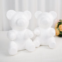 7 Inch White Styrofoam Craft Bear 3D Polystyrene Foam Animal