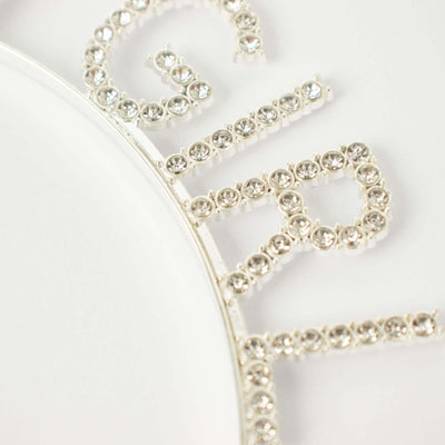 Rhinestone embellishment on a decorative mirror edge