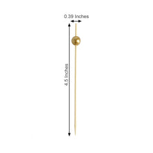 4.5 Inch Gold Pearl Bamboo Stir Sticks 100 Pack