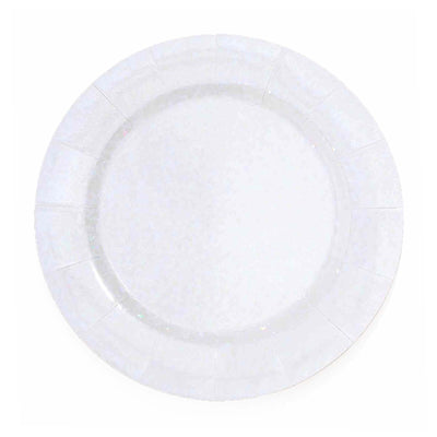 Clear disposable plastic plate, round shape, studio shot.