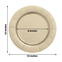 Pack Of 10 Champagne Round 1100 GSM Charger Cardboard Plates In 13 Inch