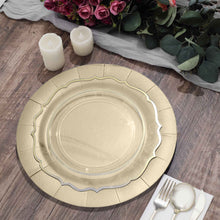 Round Cardboard Charger 13 Inch Champagne 1100 GSM Plates 10 Pack
