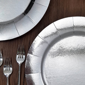 Create a Stunning Silver Table Decor with Our Charger Plates