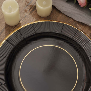 Stylish and Eco-Friendly Event Décor with Black Charger Plates