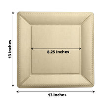 Champagne Cardboard Square Charger Plates