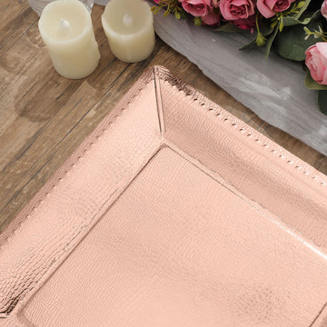 Create Unforgettable Moments with Our Stylish Leather-Like Cardboard Charger Plates