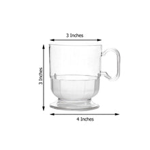 10 Clear Espresso Cups 5oz Plastic With Handle