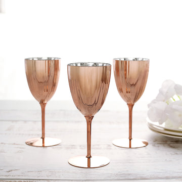 Rose Gold Plastic Wine Glasses for Every Occasion