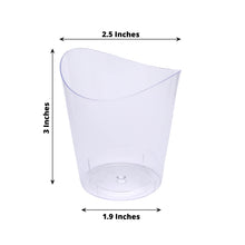 24 Pack | 4oz Clear Mini Wavy Rim Plastic Appetizer Snack Cups
