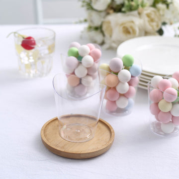 Clear Mini Wavy Rim Plastic Appetizer Snack Cups - Add Elegance to Your Event Decor