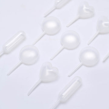 Versatile and Convenient Clear Disposable Squeeze Droppers