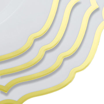 Elegant White Plastic Dinner Plates for Stylish Table Settings