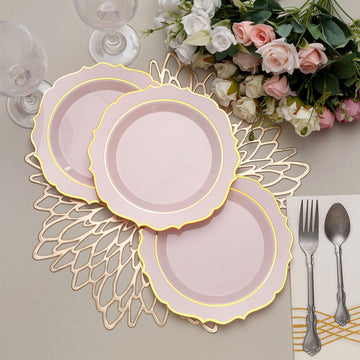 Create a Stunning Table Setting with Blush Plastic Dessert Salad Plates
