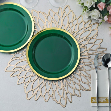 Elevate Your Event with Regal Hunter Emerald Green Dessert Plates