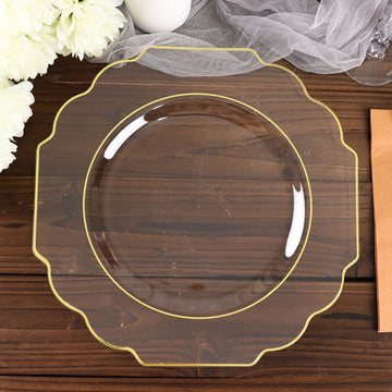 Clear Hard Plastic Dinner Plates for Elegant Table Settings