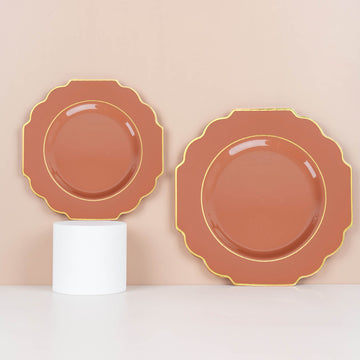 Durable and Stylish Terracotta (Rust) Dinner Plates
