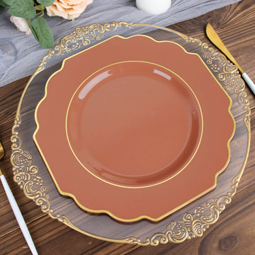 Durable and Stylish Terracotta (Rust) Dinner Plates
