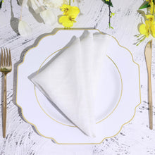 11 Inch Disposable Plastic Tableware With Gold Rim