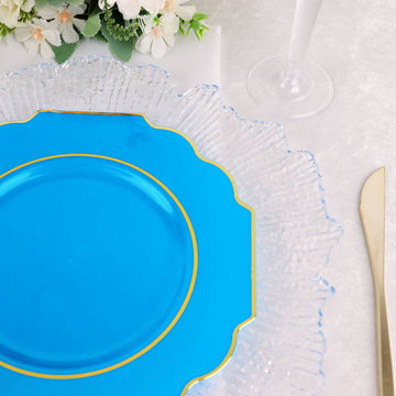 Elevate Your Table Aesthetics with Turquoise Baroque Plates
