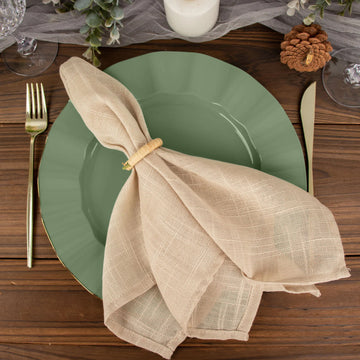 Convenient and Stylish 10 Pack Dusty Sage Green Plastic Party Plates