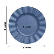Ocean Blue Plastic & Foil Round Dinner Plates
