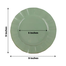 Dusty Sage Plastic & Foil Round Dinner Plates