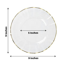Clear Plastic Plates With Gold Ruffle For Dinners 9 Inch