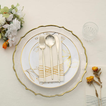Unleash Your Creativity with Gold Floral Design Plates