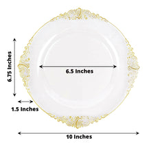 Disposable 10 Inch Round Plates With Baroque Rim